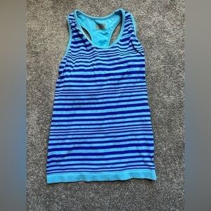 Women’s Athleta racer back tank top blue stripe (S)